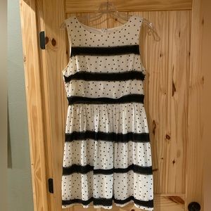 Black and cream dot dress